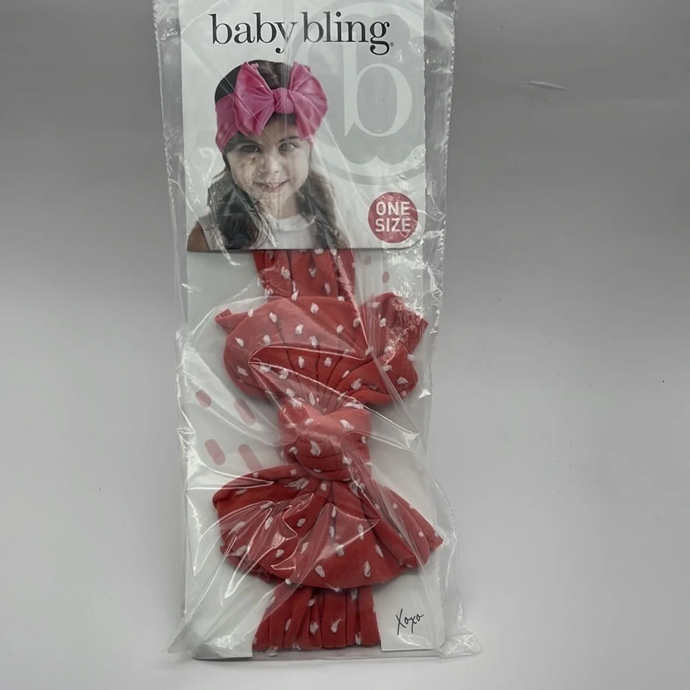 Baby Bling Shab-Blow-Lous Headband, Terracotta Dot, OS, NWT